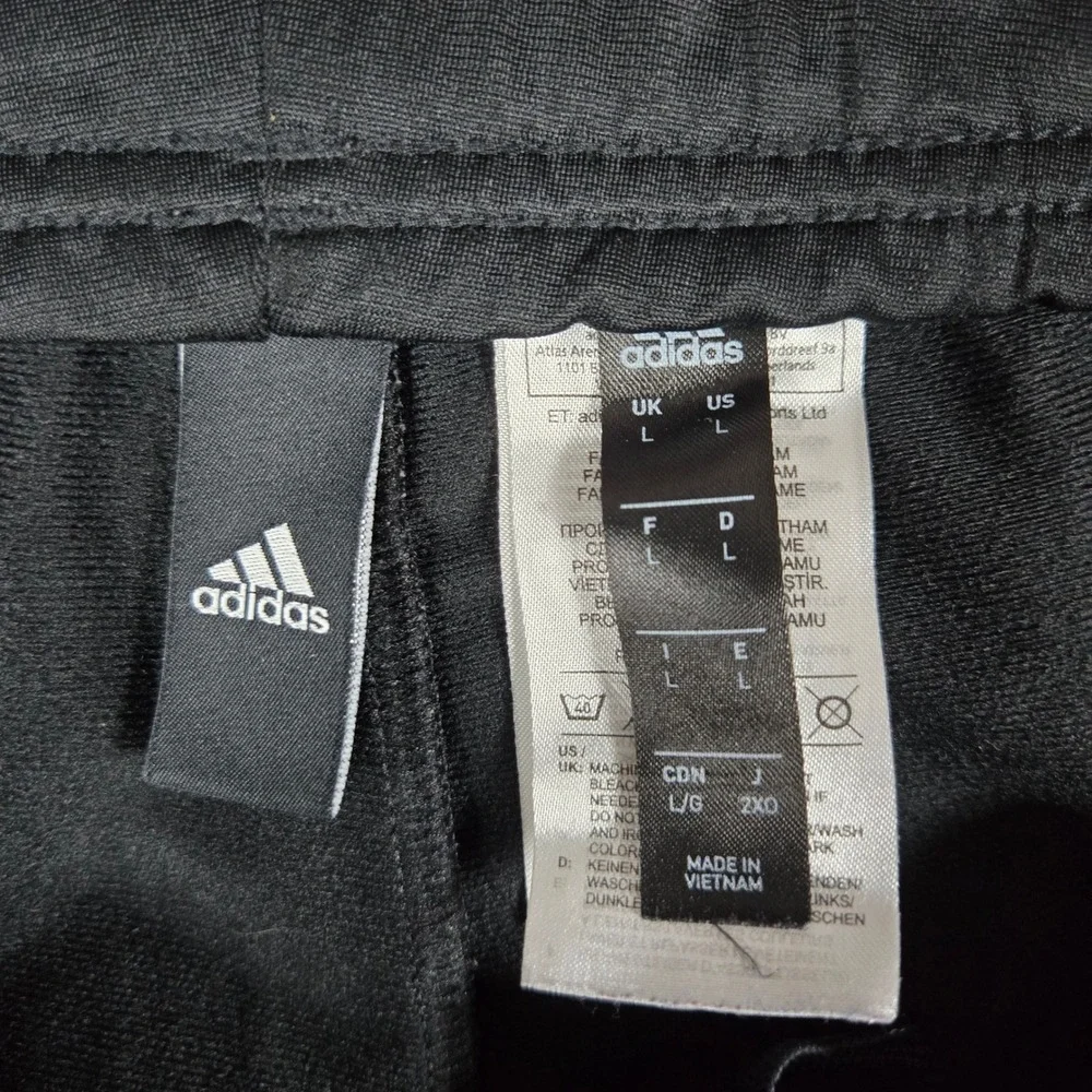 Adidas Mens Black 3-Stripe Classic Track Pants L